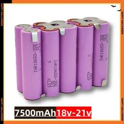 2S1P-6S2P 18650 35E 3500mAh 7000mAh 7.4V 12.6V 14.8V 18V 25.2V 29.6V para baterias de chave de fenda solda 18650 bateria - Image 6