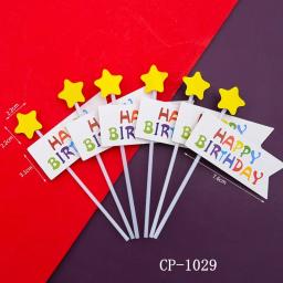 Vela de aniversário para crianças, Toppers dos desenhos animados, Bolo e Bougie Acessórios, Fontes do partido, 6 PCs/Pack - Image 4