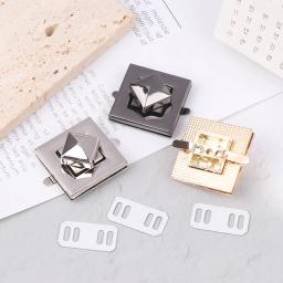 Square Shape Clasp Turn Lock Twist Locks para Mulheres, DIY Bag, Messenger Handbag, Purse Hardware, Bagagem Bags Acessórios, 3.0cm - Image 1