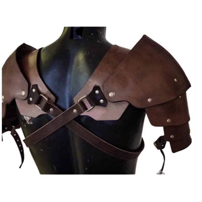 Medieval Samurai PU Leather Shoulder Armadura, Viking Era Armadura, Cosplay Props - Image 1