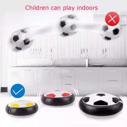 Nova hover bola de futebol almofada de ar flutuante espuma futebol com luz led brinquedos de deslizamento bola de futebol criança ao ar livre indoor jogos esportivos - Image 5