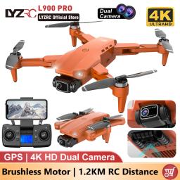 Lyrc l900 pro gps drone 4k profissional hd câmera dupla 5g wifi motor sem escova fpv quadcopter dobrável fotografia aérea drone - Image 1