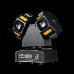Cabeça dupla LED Beam e Strobe e Laser, 3in 1 cabeça móvel, vermelho dourado brilhante e verde, efeito estrela do laser, 140W, 8x12W, RGBW, 8x5W - Image 1