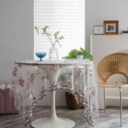 Toalha de mesa bolo fotografia fundo adereços decorar branco retangular quadrado rendas bordado mesa pano para festa aniversário - Image 2