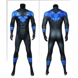 2025 adulto super-herói titãs nightwing macacão cosplay traje halloween masquerade legal bodysuit com máscara de olho-o-a - Image 1