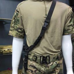 Alça de ombro do estilingue da arma do tiro, engrenagem tática, corda do rifle, fivela do metal, caça acessórios, engrenagem tática, único ponto - Image 2