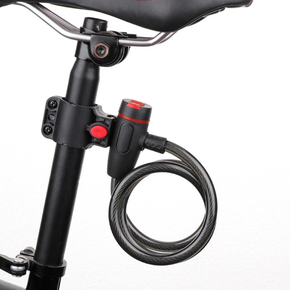 Bloqueio de bicicleta anti-roubo bicicleta scooter elétrica e bicicleta portátil cadeado de segurança cabo de aço cadeado acessórios para MTB - Image 1