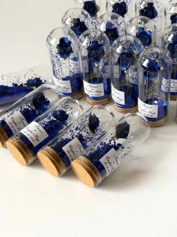Favores Do Casamento Azul Real Personalizado Para Os Convidados, Cúpula De Vidro Cloche, Favores Do Partido, 10Pcs - Image 2