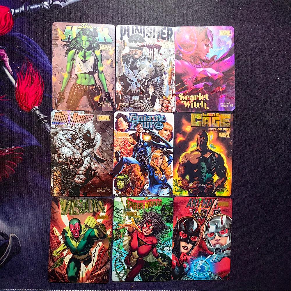 DIY Cartão Caseiro Coleção, Marvel Comics, Homem de Ferro, Thor, Steve Rogers, Presente de Natal e Aniversário, Brinquedos Jogo, Conjunto 9PC - Image 1
