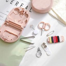 Mini Kit De Costura Scissor Dedal Agulha Roscas Conjunto De Caixa, Botões, Pinos, Caixas De Armazenamento, Caixa De Costura, Portátil, Doméstico, Viagem, 1 Conjunto - Image 6