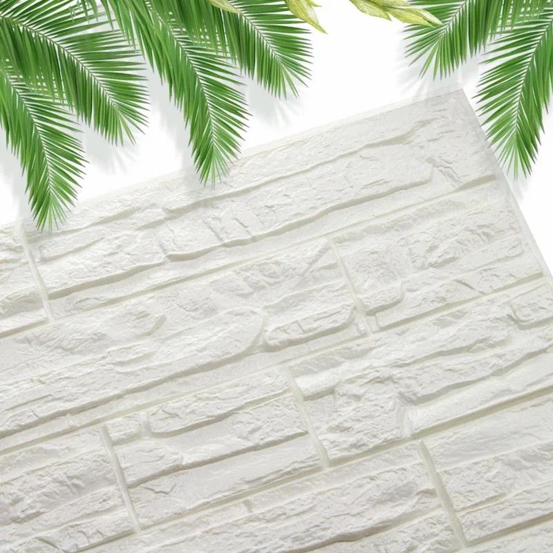 Adesivos de parede 3D Painéis autoadesivos Papel de parede de espuma Decoração de casa Sala de estar Quarto Decoração de crianças Adesivo de tijolo 3D Papéis de parede - Image 1