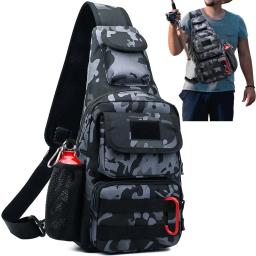 Mochila tática de pesca multifuncional, à prova d'água, ombro único, crossbody, bolsa de equipamento de pesca, camuflagem, ferramenta de pesca - Image 1