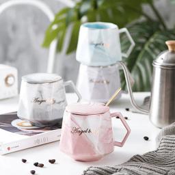 Personalizado Forma De Diamante Caneca De Cerâmica, Espresso Caneca De Café, Escritório Casal Amante Dos Namorados Presente, Café Da Manhã Oatmeal Leite Chá Copo De Água - Image 3