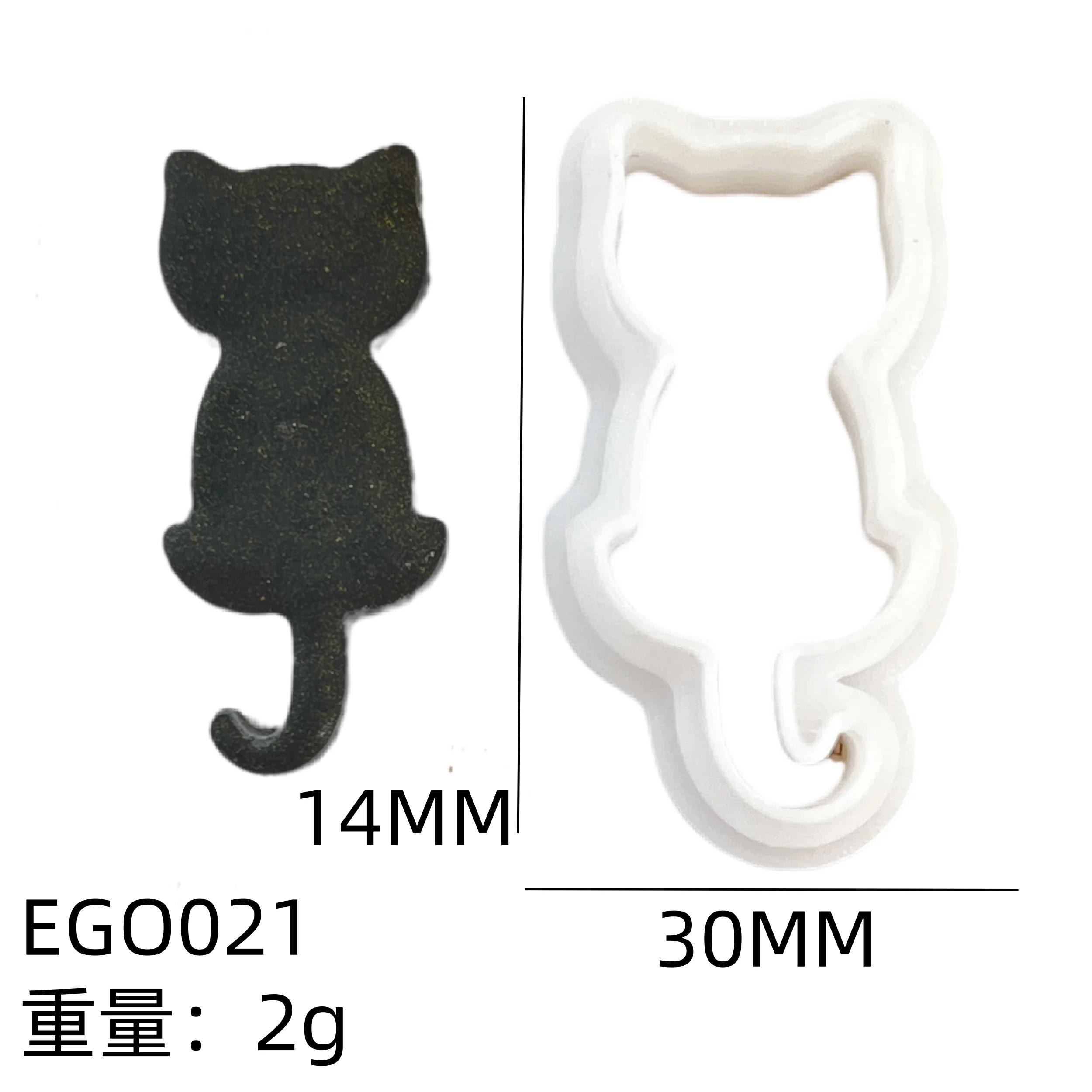 Polymer Clay Cutting Mold Set, Série Halloween, Fantasma, Morcego, Abóbora, Brincos DIY, Fazer Jóias, 10 Pcs - Image 1