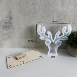 DIY Tamanho Silicone Elk Ornamentos, Parede Decorativa Pendurada Gesso, Enfeites De Natal - Image 4