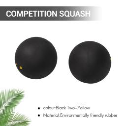 Dois-Amarelo Pontos Bola De Squash, Baixa Velocidade, Esportes Bolas De Borracha, Competição Jogador Profissional, 2 Pcs - Image 6
