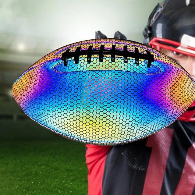 Bola de Rugby Brilhante em PU para Treinamento de Futebol Americano Indoor