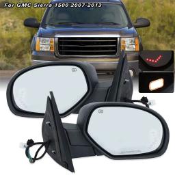 Vidro espelho de porta lateral aquecido para Chevrolet Avalanche Tahoe Suburban Silverado para GMC Yukon Sierra 1500 2500 3500 HD 2007 dobrável - Image 3