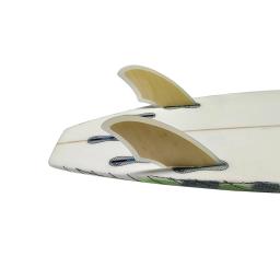 Upsurf fcs 2 fin quilha de aleta dupla tabs 2 duplo fin prancha de bambu material aleta barbatanas de surf 2 pçs por conjunto sup placa acessórios - Image 2