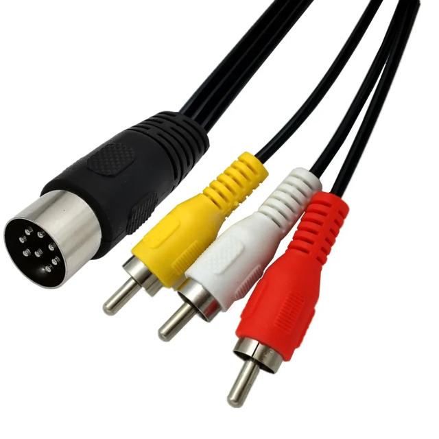Cabo Adaptador de Áudio 2RCA Macho para Macho, 0,5m a 3m, Ideal para Instrumentos Musicais e Equipamentos de Áudio