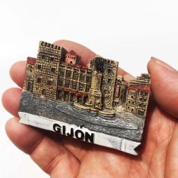 Ímãs magnéticos de geladeira para lembrança, lembrança de turismo, presentes para decoração de cozinha, artesanato para Gijon, MOOTYM, Alhambra, Espanha Turismo - Image 6