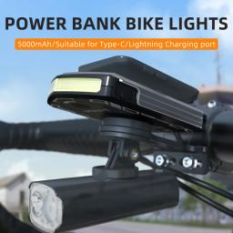 Cyclami rvl01 luz da bicicleta ciclismo farol 5000mah tipo-c lâmpada dianteira de carregamento para garmin xoss igs luzes do computador carregamento - Image 2