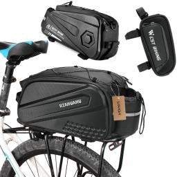 Lixada-Multifuncional Bicicleta Traseiro Saco, Saco De Ciclismo Impermeável, Bicicleta Rack Tronco Pannier Carga, Bolsa De Ombro - Image 1