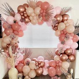 Arco de balão rosa empoeirado, decoração de casamento e noivado, neutro, boho, nude, kit de guirlanda, chá de bebê, decoração de festa de aniversário - Image 4