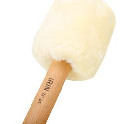 IRIN-Big Drum com Beech Handle, tambor malho, instrumento de percussão, tambor peças para desempenho e prática, Off White - Image 5