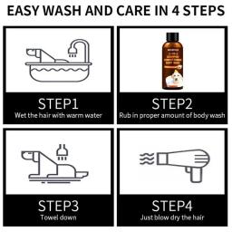 Shampoo e condicionador de coco para cães, hidratante sem lágrimas, orgânico, lavagem para cães, tapete, 3 em 1 - Image 3