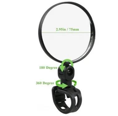 Espelho Retrovisor de Bicicleta Universal, Ajustável Girar, Ângulo Largo, Guiador de Ciclismo, Espelhos Retrovisores para MTB, Acessórios de Road Bike - Image 1