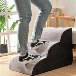 CAWAYI-KENNEL Memória Espuma Sofá Escadas para Pequeno Cão e Gato, Anti-Slip Escada de Cama, Pet Supplies, 2 3 4 Passos - Image 2