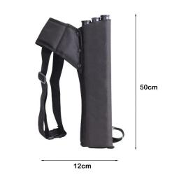 Aljava com arco e flecha com design de três tubos, setas de pano Oxford durável, bolsa de arco e flecha ajustável para esportes - Image 6