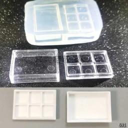 Mini Sobremesa Caixa De Resina Epóxi Molde, Molde De Compersão Em Miniatura, Molde De Resina UV, Artesanato DIY, Comida Jogar - Image 3