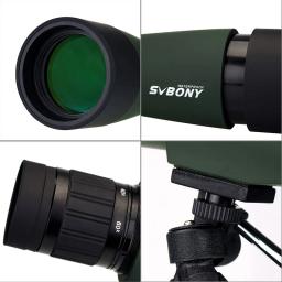 SVBONY-Spotting Scope Zoom Telescópio, poderoso monocular, impermeável, longo alcance, portátil, prisma PORRO, caça, tiro, SV28, 20-60x60 - Image 5
