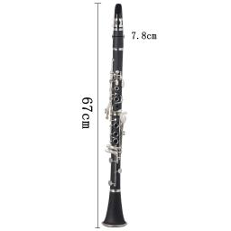 Clarinete de 17 teclas b-flat para crianças, instrumento com peças, para iniciantes, aprendizagem de música, aprendizagem, ensino, sopros - Image 4