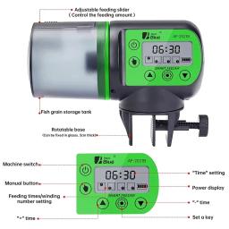 Alimentador de alimentação automático inteligente ajustável, LCD indica, tanque de peixes automático temporizador, alimentador automático, acessórios para aquário - Image 6