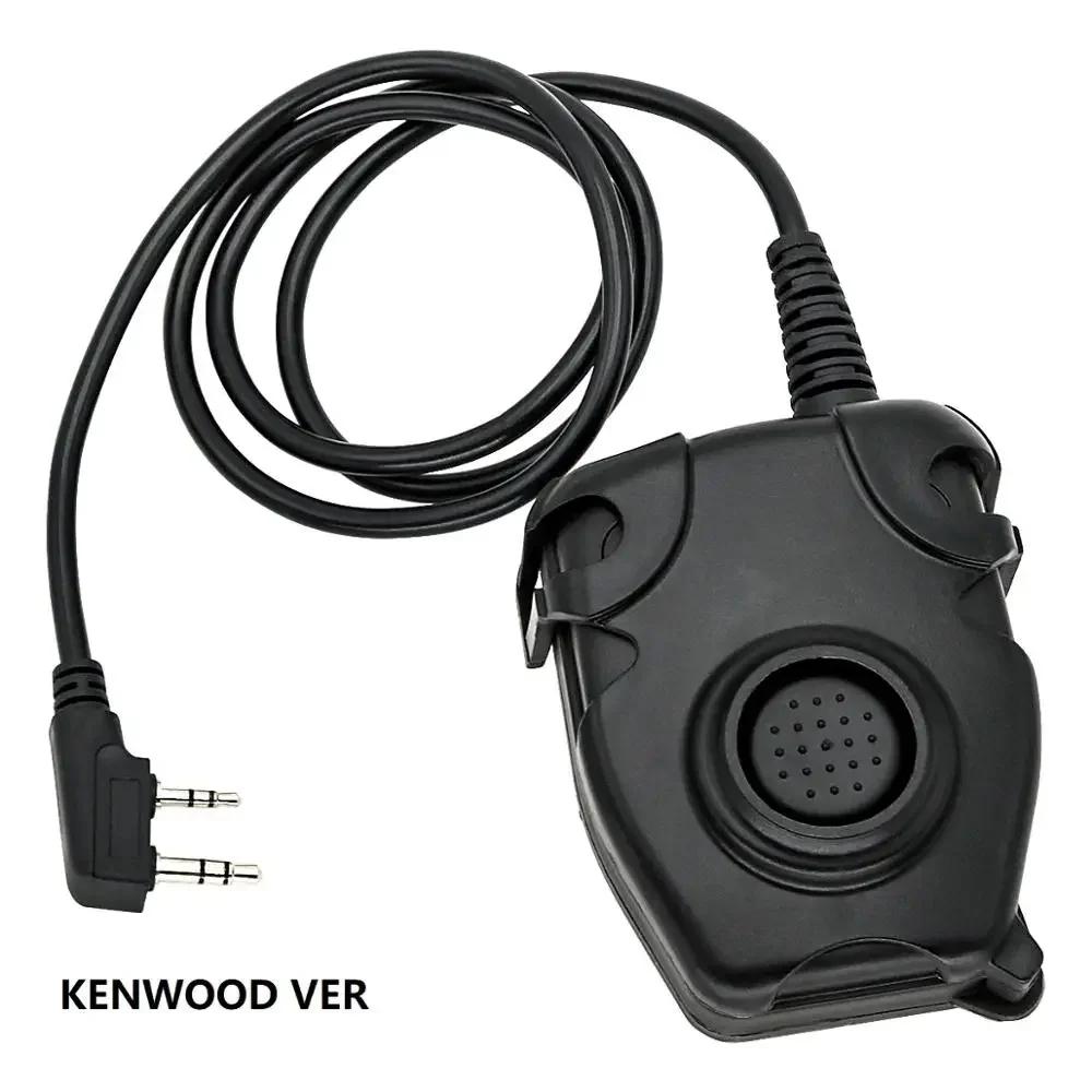 Fone de ouvido tático u94 ptt push to talk adaptador de fone de ouvido para kenwod/motorala 2 vias/motorol/icm/média/telefone - Image 1