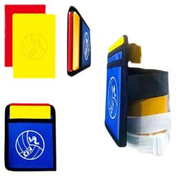Cartão do árbitro do voleibol do CVA, cartões vermelhos e amarelos, tamanho oficial 10x15cm, equipamento de penalização designado para o fósforo - Image 2