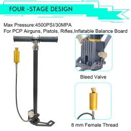 NUOGE-PCP Compressor de ar da bomba manual, alta pressão, 300Bar operado, tanque HPA, caça, carro, bicicleta, rifle de ar, 4 estágios, 30MPA, 4500Psi - Image 5