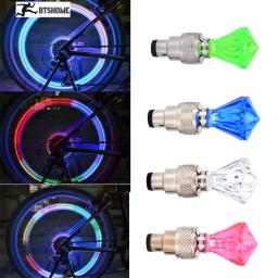 Luzes de bicicleta válvula lgiht, válvula para pneu, roda, formato de diamante, luz de led, mtb, acessórios para ciclismo - Image 1