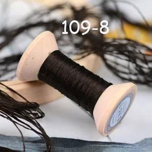 Fio de Bordado de Seda Mulberry Agulha Pintura Fios de Seda Cobre Mogno Cacau Cacau Café Marrom Mocha Bege 100 101 102 103 104 105 106 107 108 109 - Image 1