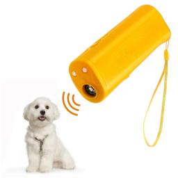 Ultrasonic Dog Repeller, Anti Latido Dispositivo, Stop Bark Controle, Suprimentos de Treinamento com Lanterna LED, 3 em 1 - Image 1