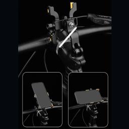 Bicicleta e Motocicleta Telefone Bracket, Guiador Rack, Rotação ajustável de 360 °, GPS Holder Mount, E-Bike, Scooter, Celular - Image 5