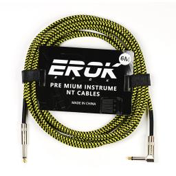 Erok-cabo de áudio para guitarra, 6m, 6m, anti-ruído, macho para macho, linha trançada, pedal, instrumento, acessórios - Image 3