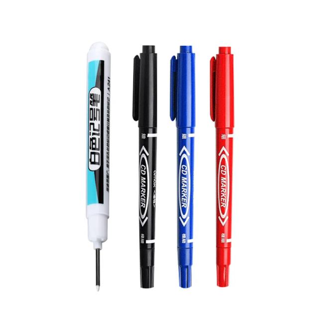 Conjunto de Marcadores de Pintura Permanente Branco Oleoso com Ponta Fina 0.7mm, 1.0mm e 2.5mm para Diversas Superfícies: Rocha, Tecido, Madeira, Metal, Vidro, Lona, Pneus e Graffiti