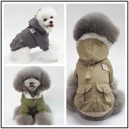 Jaqueta militar à prova de vento para animais, roupas para cães e gatos, casaco de cachorro, roupas quentes, fantasia para frio, inverno - Image 2