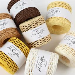 Rafia para Artesanato, Fio de Rafia Natural para Embrulho, Malha De Arame, Textura Matte, Fitas De Papel, DIY Hat Decor - Image 1