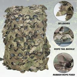 3D Camo Net Mochila Capa, Laser Cut, Caça, Paintball, Pára-quedista, Caça Acessórios, 60L, 80L - Image 2