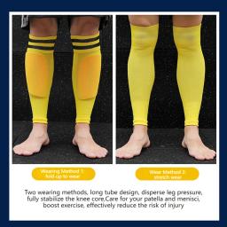 Loogdeel 1 par de meias de futebol, mangas para panturrilha, proteção para joelho adulto, meias esportivas, tubo alto, respirável, aquecedores de pernas de futebol, caneleira - Image 4